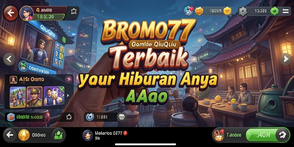 Screenshot utama BROMO77 menampilkan keseruan gameplay QiuQiu.