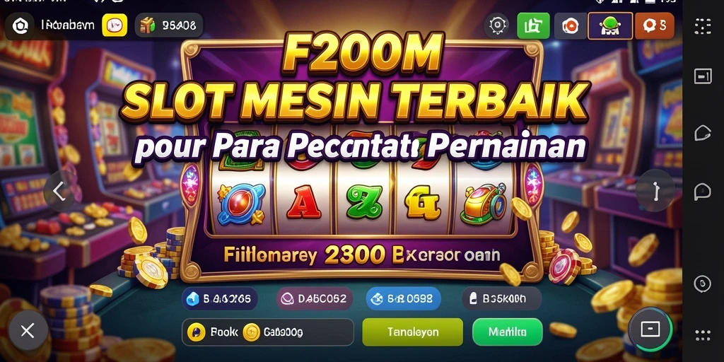 Tampilan gameplay menarik F200M dengan berbagai tema slot yang memukau.