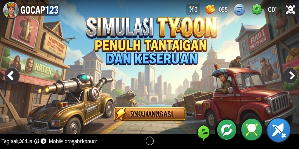Screenshot GOCAP123 menunjukkan pengalaman gameplay Tycoon yang mendalam.