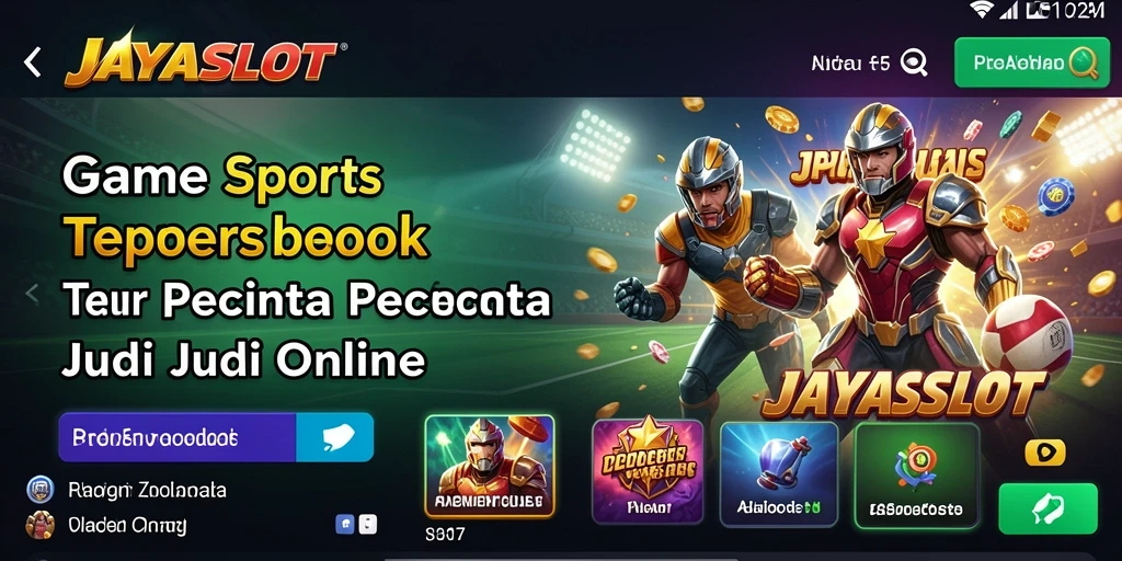 Screenshot menampilkan gameplay menarik dari JAYASLOT saat taruhan olahraga.