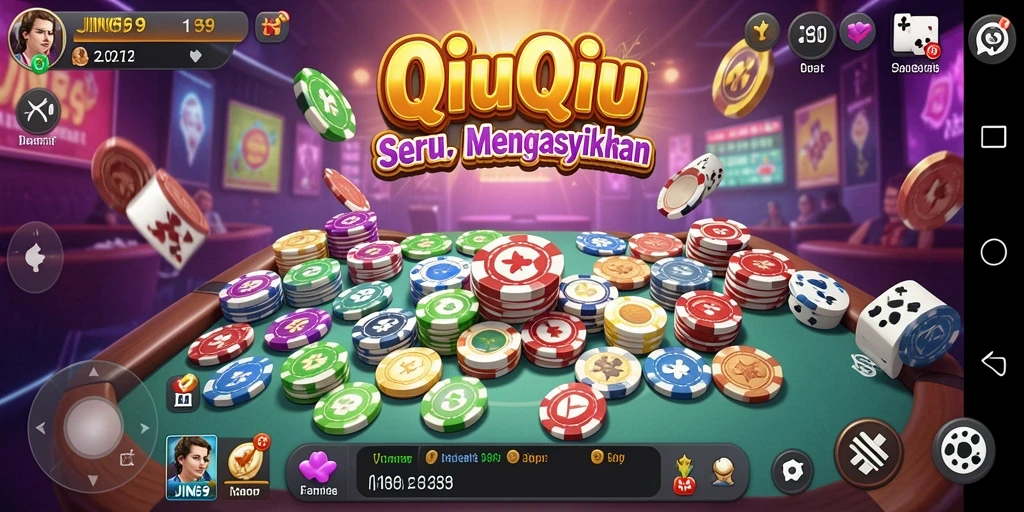 Screenshot utama JIN69 menunjukkan gameplay seru di QiuQiu.