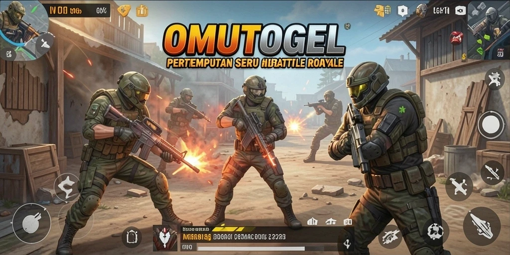 Gambaran aksi seru dalam gameplay Battle Royale OMUTOGEL.
