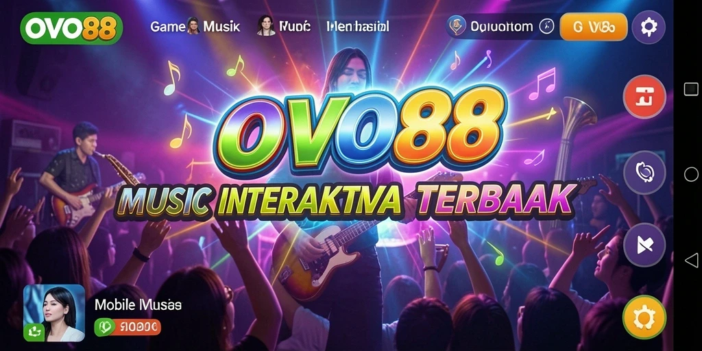 Tampilan gameplay OVO88 dengan berbagai alat musik virtual.