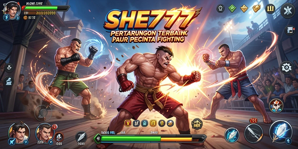 Tampilan aksi menarik dari gameplay Fighting di SHE777.