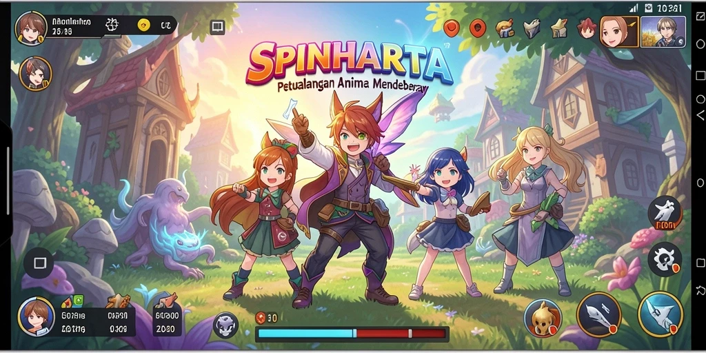 Tampilan gameplay SPINHARTA yang mengagumkan dan penuh aksi.