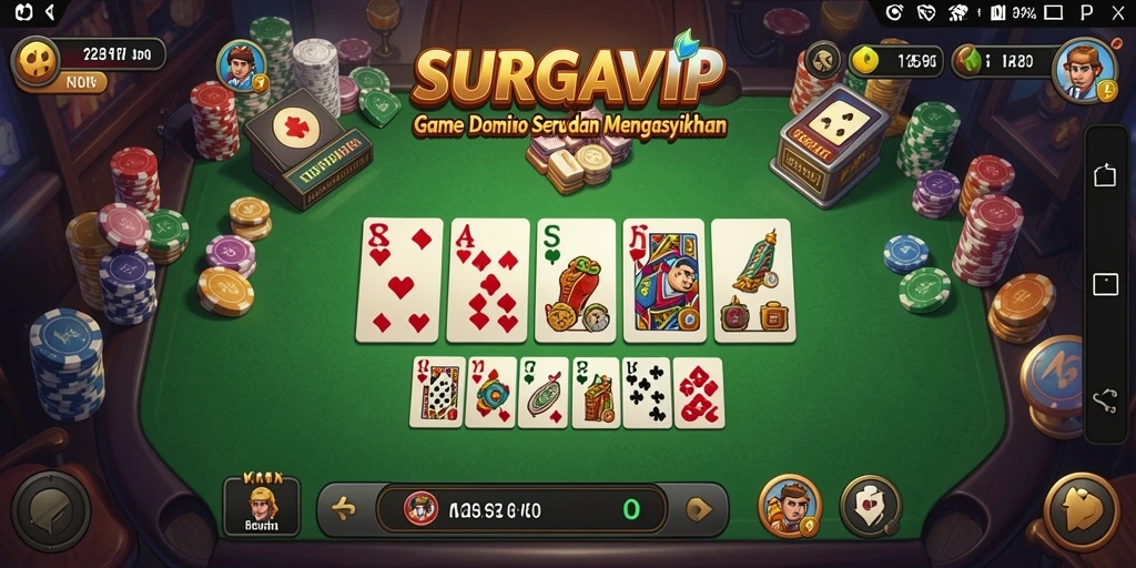 Tampilan gameplay SURGAVIP yang penuh warna dan dinamis.