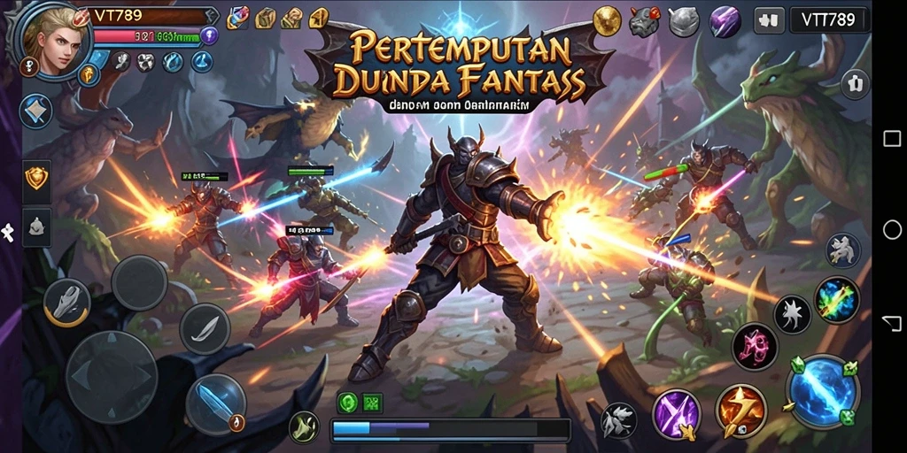Tangkapan layar menunjukkan aksi pertarungan seru dalam VT789.